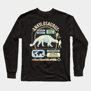 Dinosaur Facts - Anklosaurus Science & Anatomy Gift Long Sleeve T-Shirt